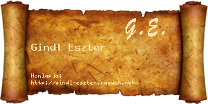 Gindl Eszter névjegykártya